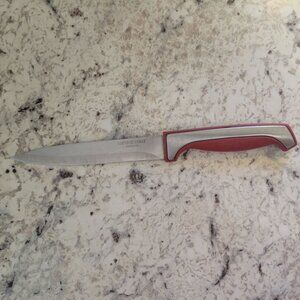 Hampton Forge Stainless Steel Carving Knife With Red & Silver Handle